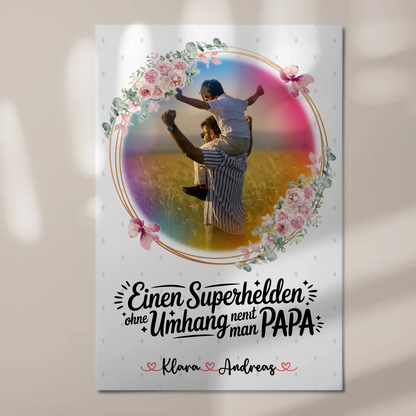 Fotoboard Magnet Poster personalisiert Mit Foto & Namen Eigener Spruch Bruder ist mein Held