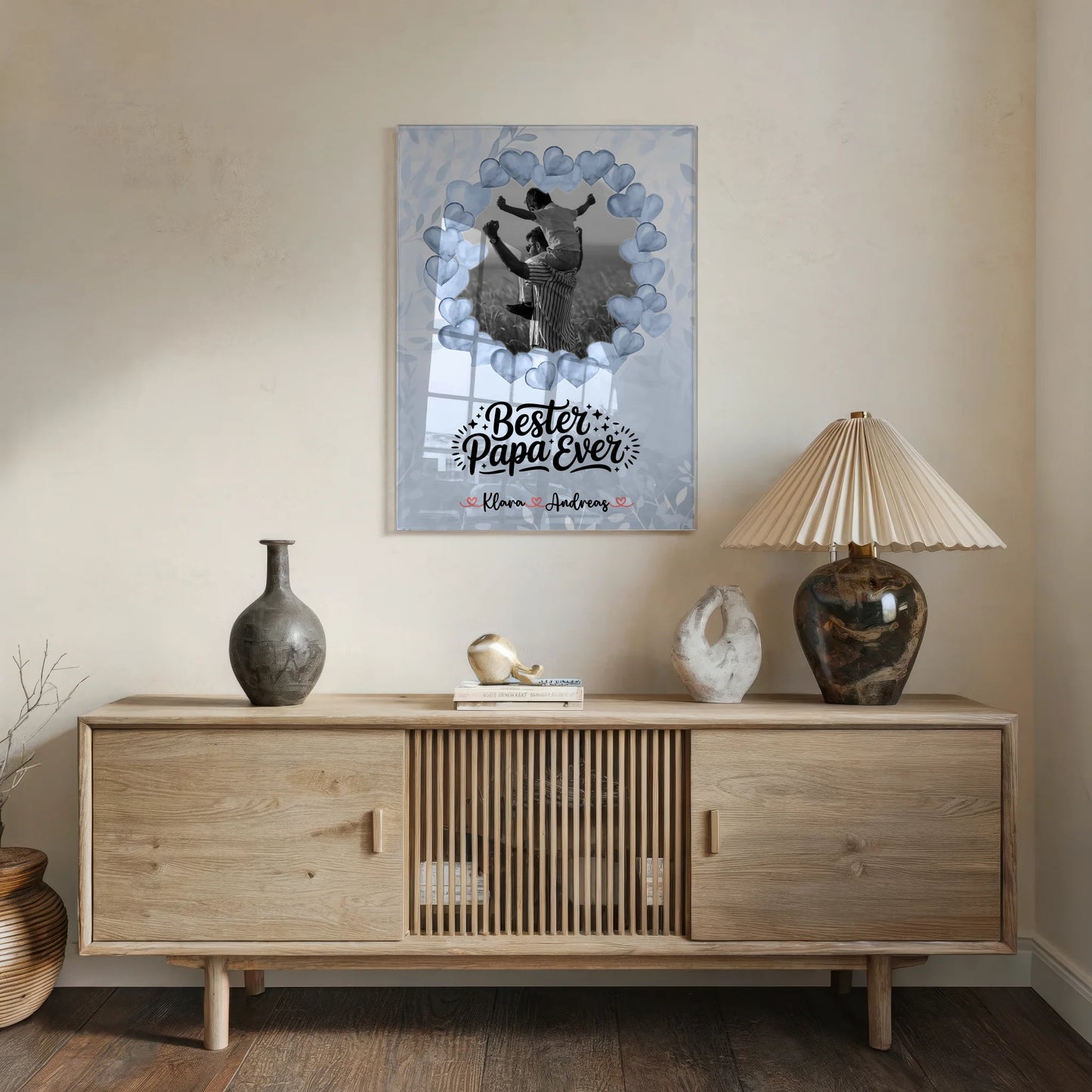 Personalisiertes Acryl Glas Bild Papa 10 Foto & Namen