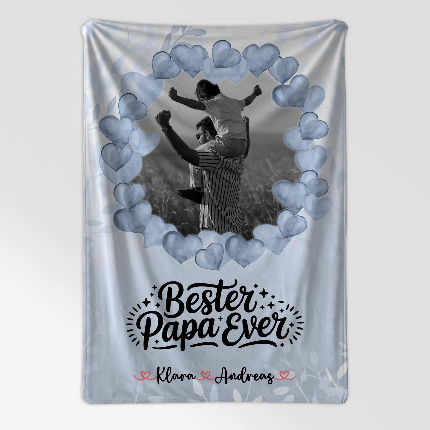 Personalisierte Decke Mann Bester Papa Ever 10 Foto & Namen