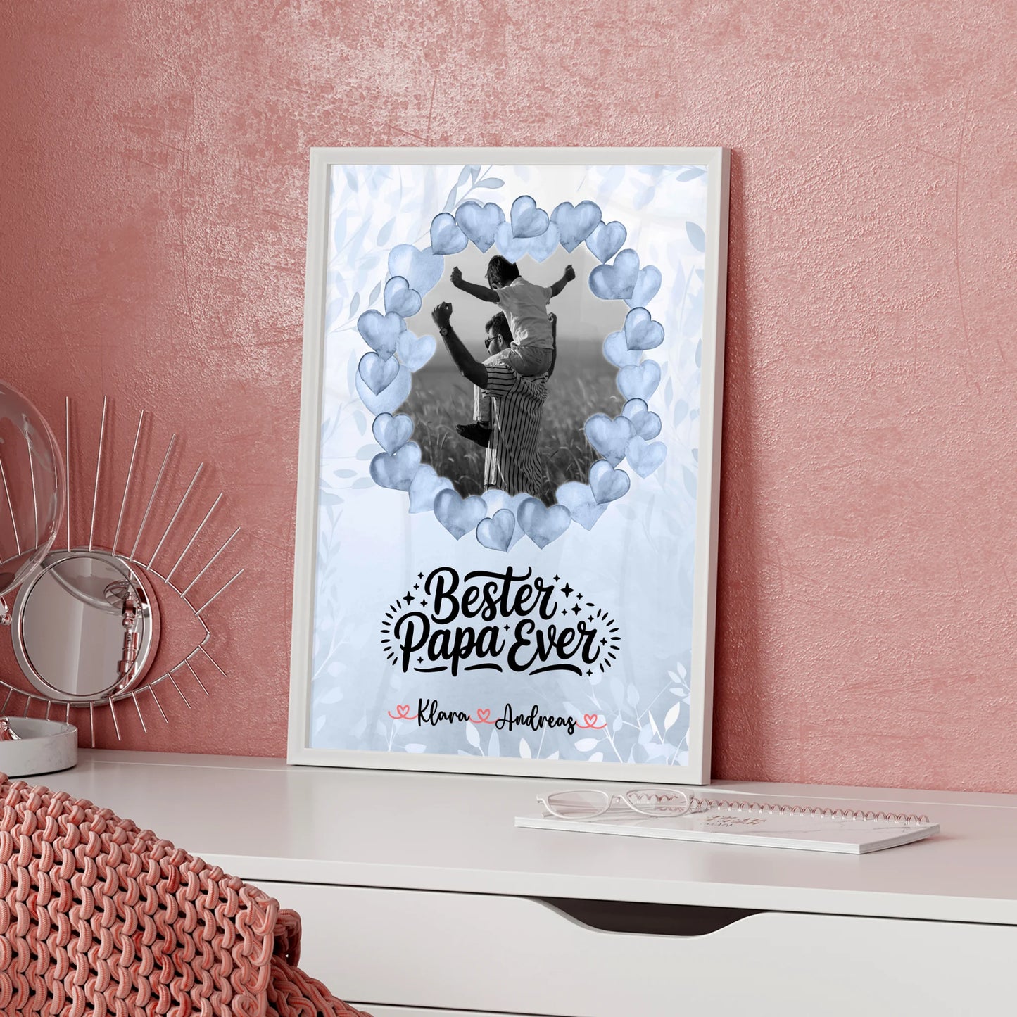 Poster Vatertag Bester Papa Ever 1 Foto & Namen