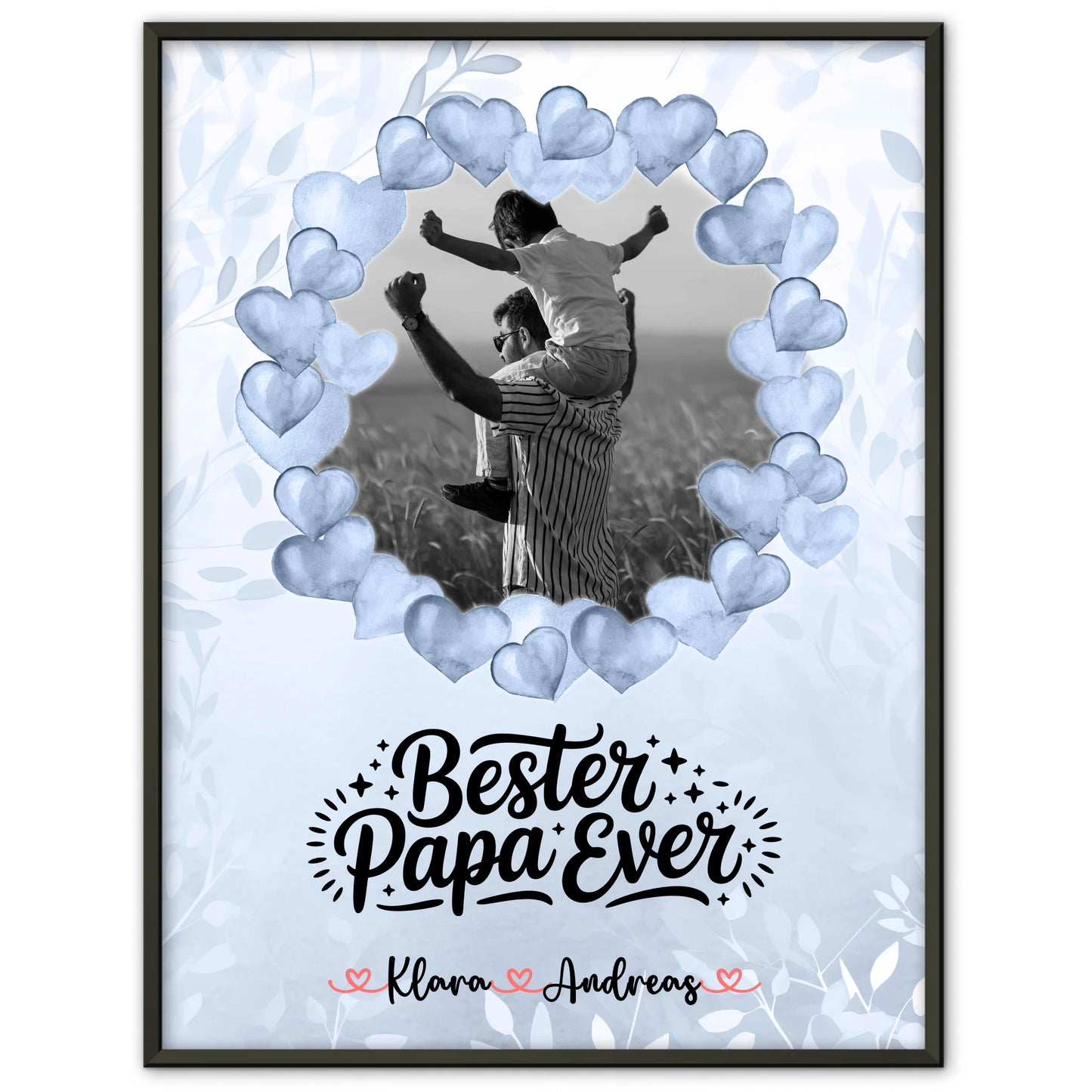 Poster Vatertag Bester Papa Ever 1 Foto & Namen