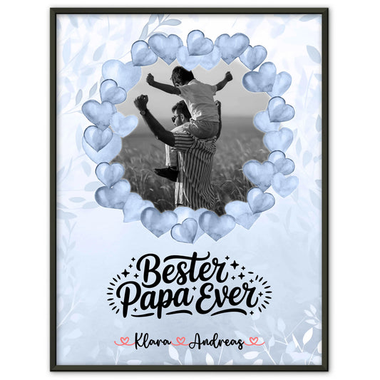 Poster Vatertag Bester Papa Ever 1 Foto & Namen