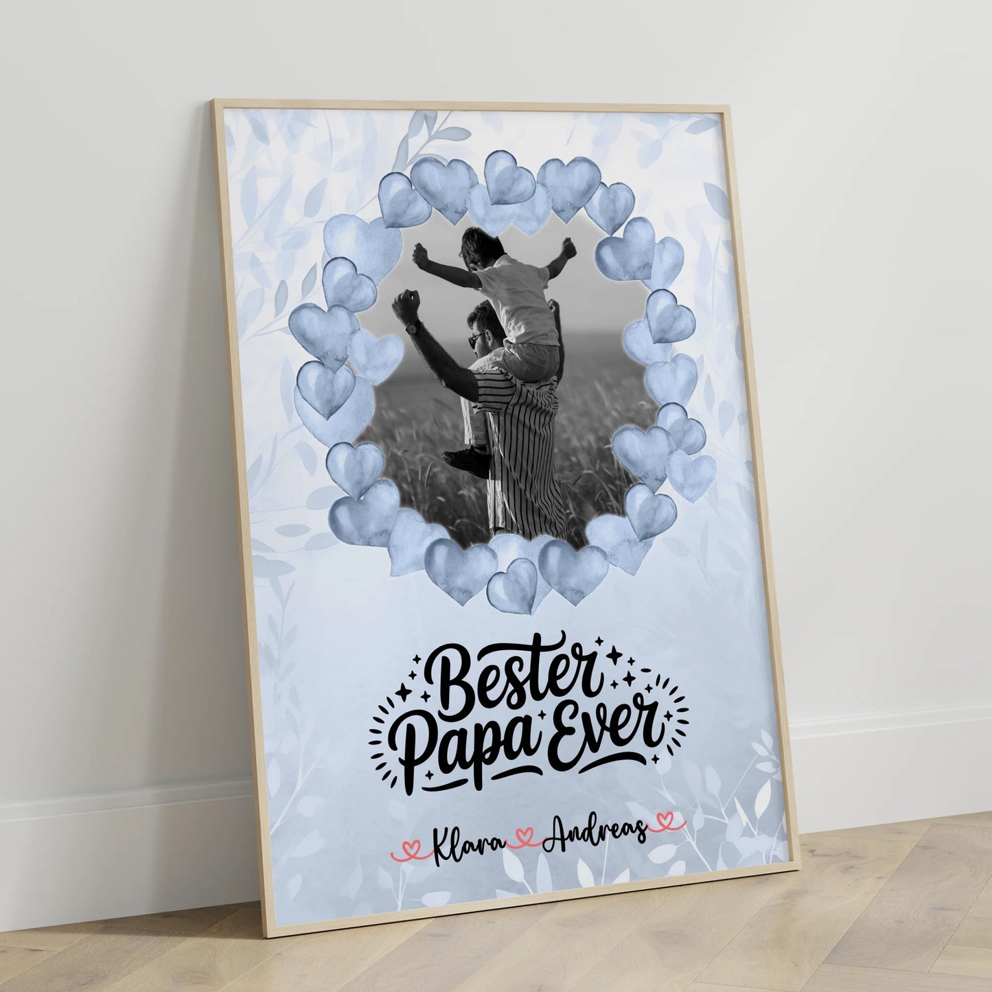 Poster Vatertag Bester Papa Ever 1 Foto & Namen