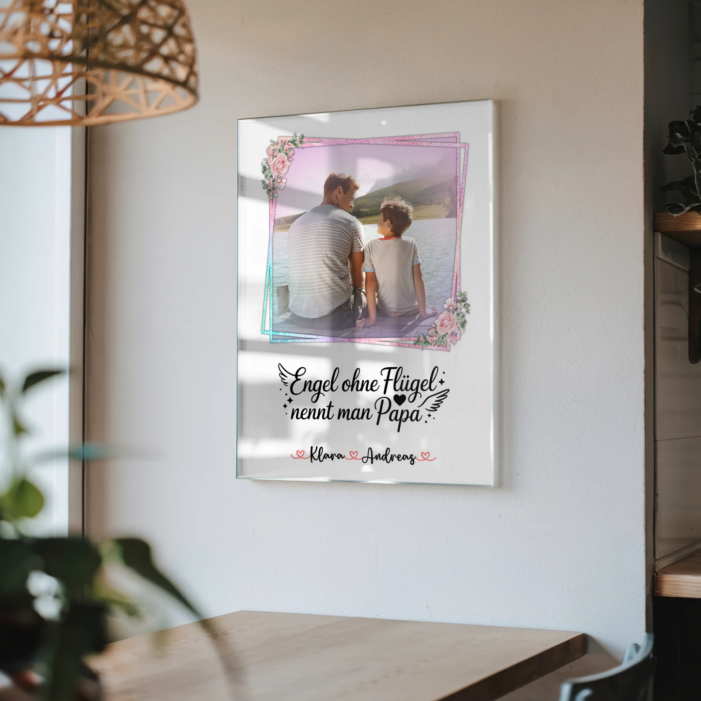 Acrylglas Bild Fotocollage Großes Bild Aus Vielen Kleinen mit Namen & Foto