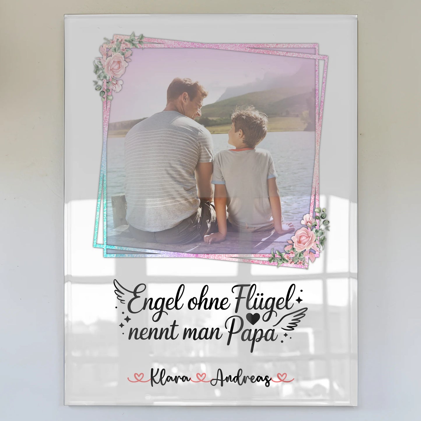 Acrylglas Bild Fotocollage Großes Bild Aus Vielen Kleinen mit Namen & Foto