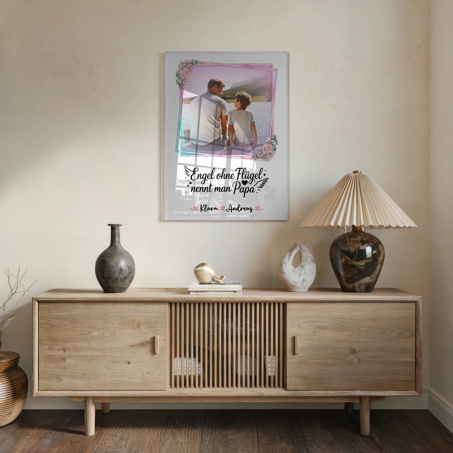 Acrylglas Bild Fotocollage Großes Bild Aus Vielen Kleinen mit Namen & Foto