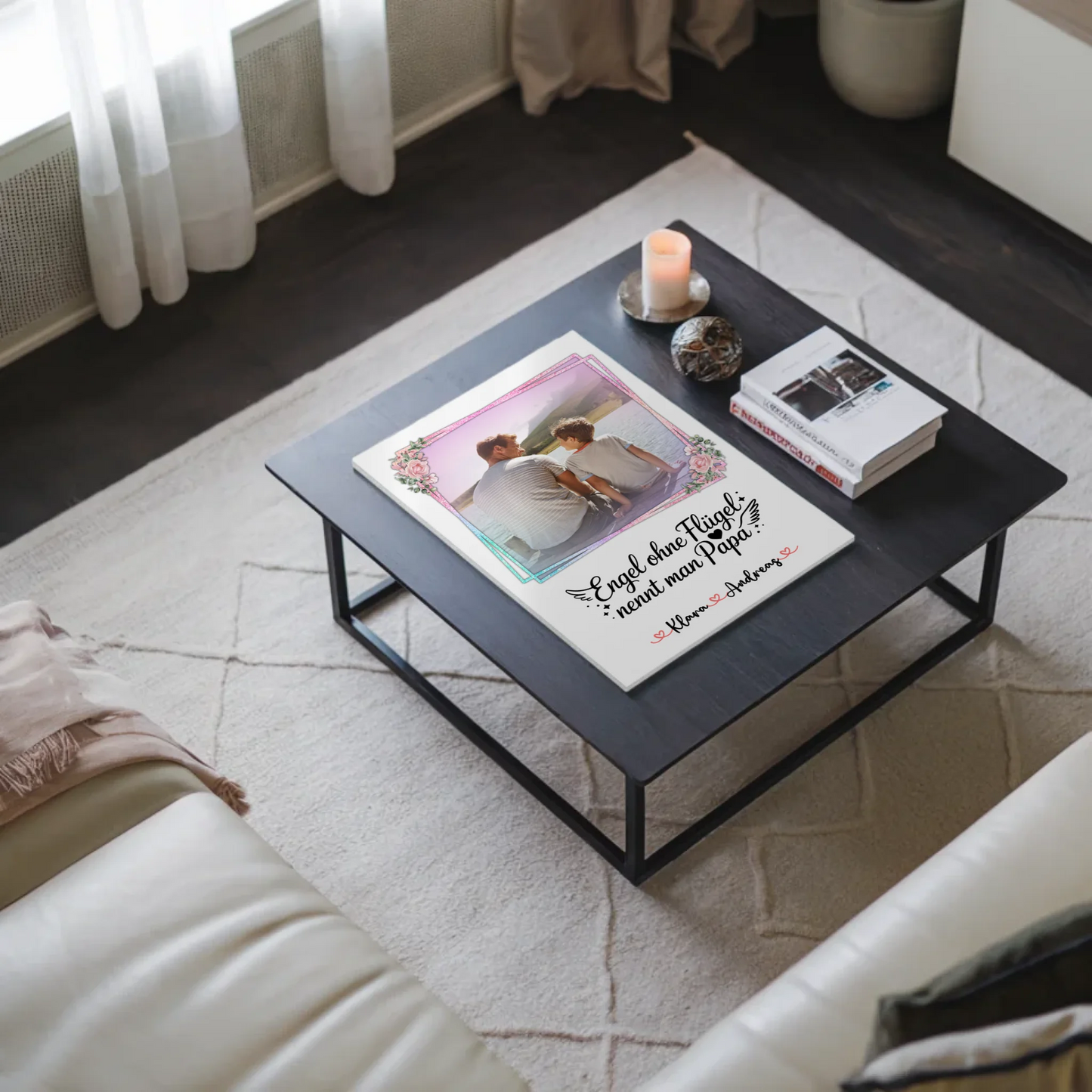 Fotoboard Magnet Wandbild Bruder ist ein Engel Papa mit Namen & Foto personalisierbar