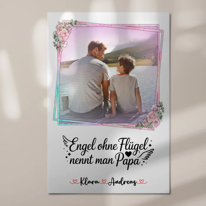 Fotoboard Magnet Wandbild Bruder ist ein Engel Papa mit Namen & Foto personalisierbar