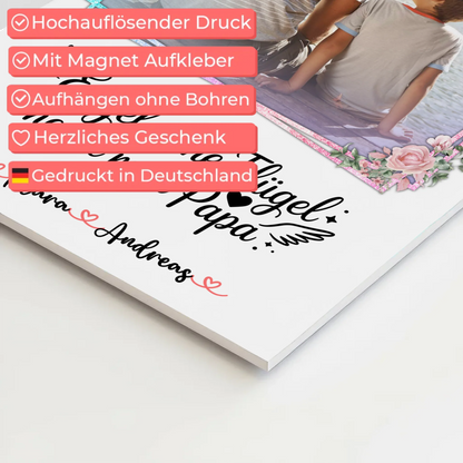 Fotoboard Magnet Wandbild Bruder ist ein Engel Papa mit Namen & Foto personalisierbar
