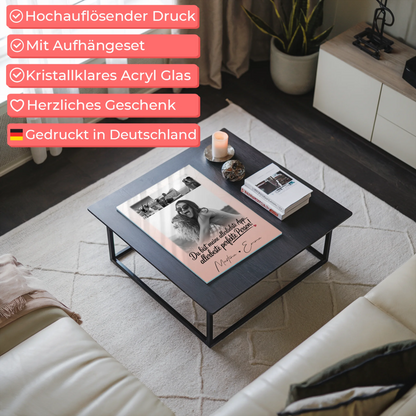 Personalisierte Fotogeschenk beste Freundin mit 4 Fotos Allerbeste Perfekte Person