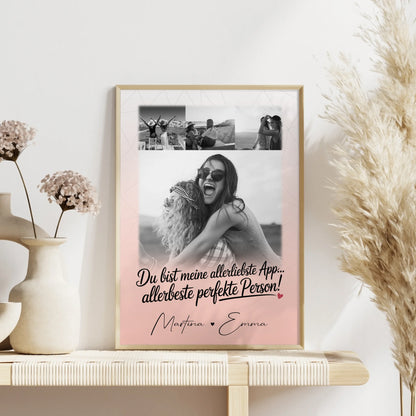 Beste Freundin Poster Mit Bild 4 Fotos Allerbeste Perfekte Person