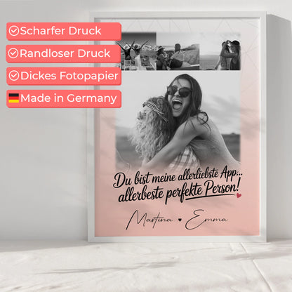 Beste Freundin Poster Mit Bild 4 Fotos Allerbeste Perfekte Person