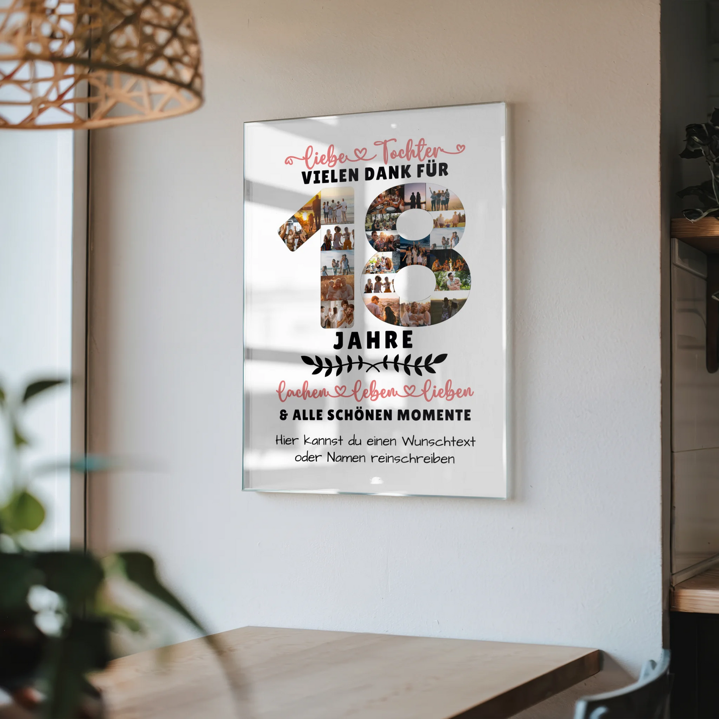 Personalisiertes Acrylglas Bild Tochter 18 Geburtstag Fotos Wunschtext