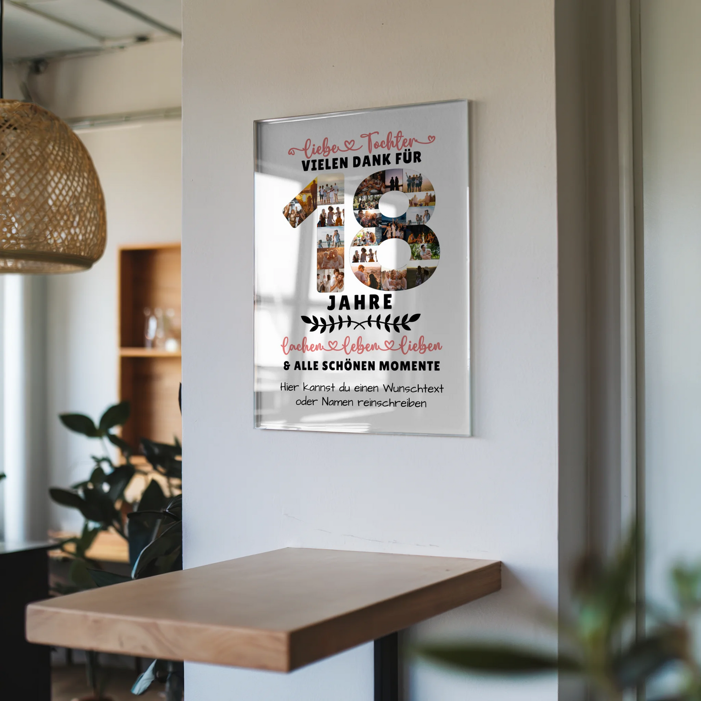 Personalisiertes Acrylglas Bild Tochter 18 Geburtstag Fotos Wunschtext