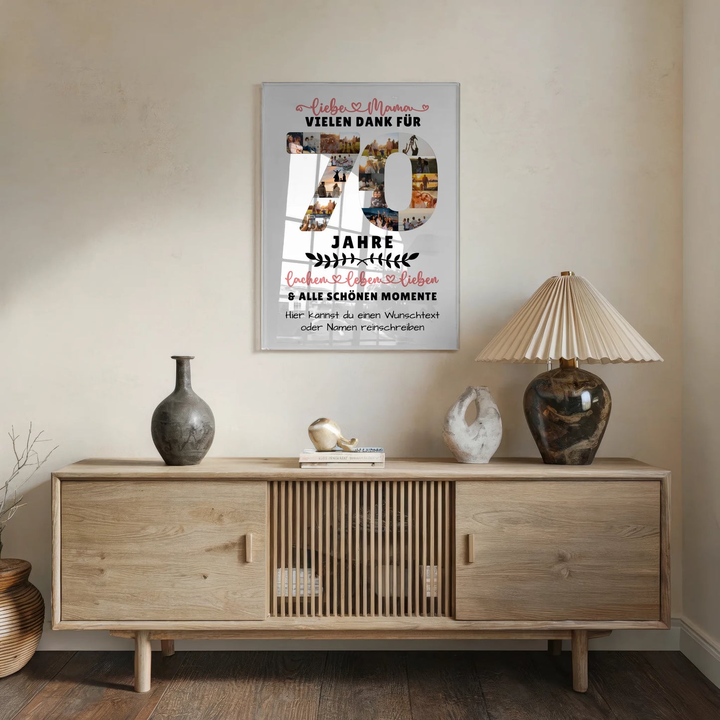 Personalisiertes Acrylglas Bild Mama 70 Geburtstag Fotos Lachen Leben