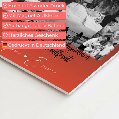 Familienbild Personalisiert Fotoboard mit 11 Fotos für Familienzusammenhalt und individuelle Geschenke