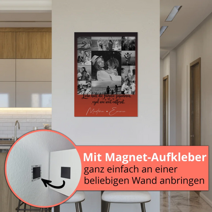 Familienbild Personalisiert Fotoboard mit 11 Fotos für Familienzusammenhalt und individuelle Geschenke