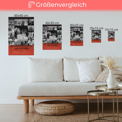 Familienbild Personalisiert Fotoboard mit 11 Fotos für Familienzusammenhalt und individuelle Geschenke