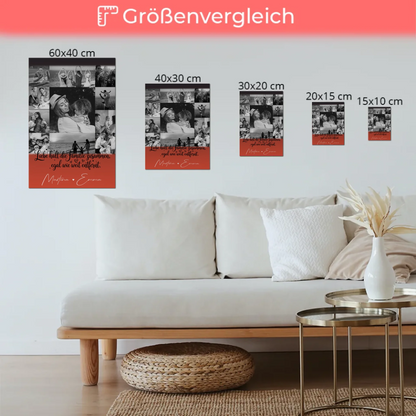 Familienbild Personalisiert Fotoboard mit 11 Fotos für Familienzusammenhalt und individuelle Geschenke