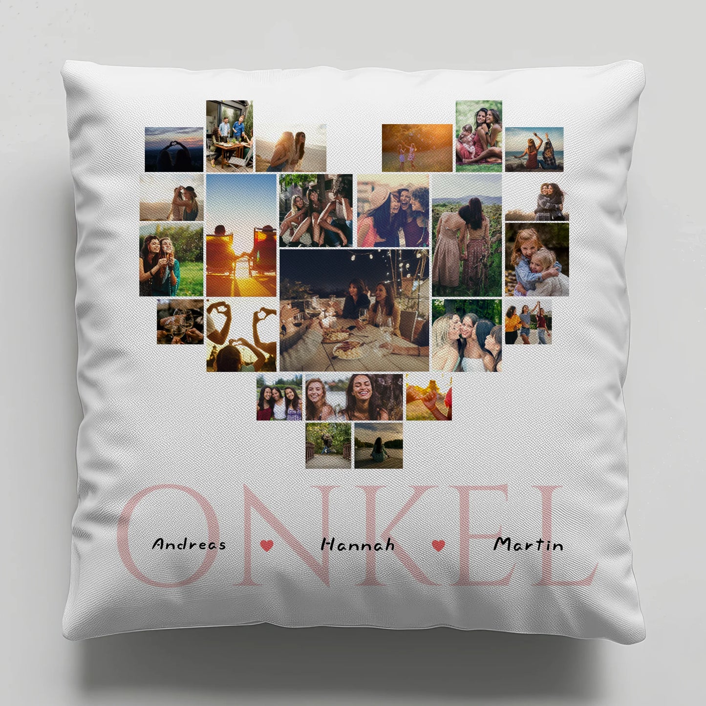 Fotocollage Kissen für besten Onkel Personalisiert