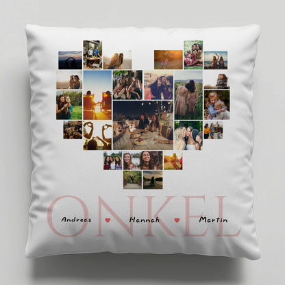 Fotocollage Kissen für besten Onkel Personalisiert