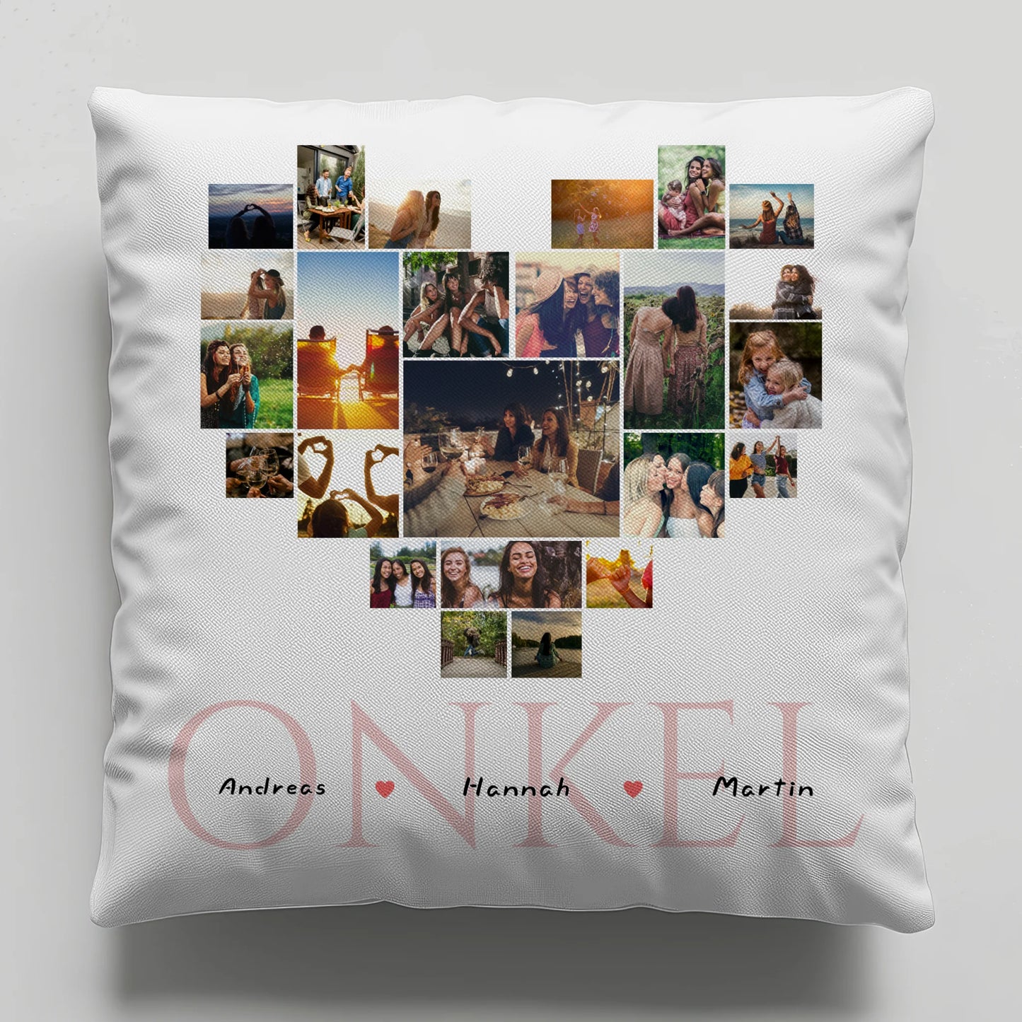 Fotocollage Kissen für besten Onkel Personalisiert