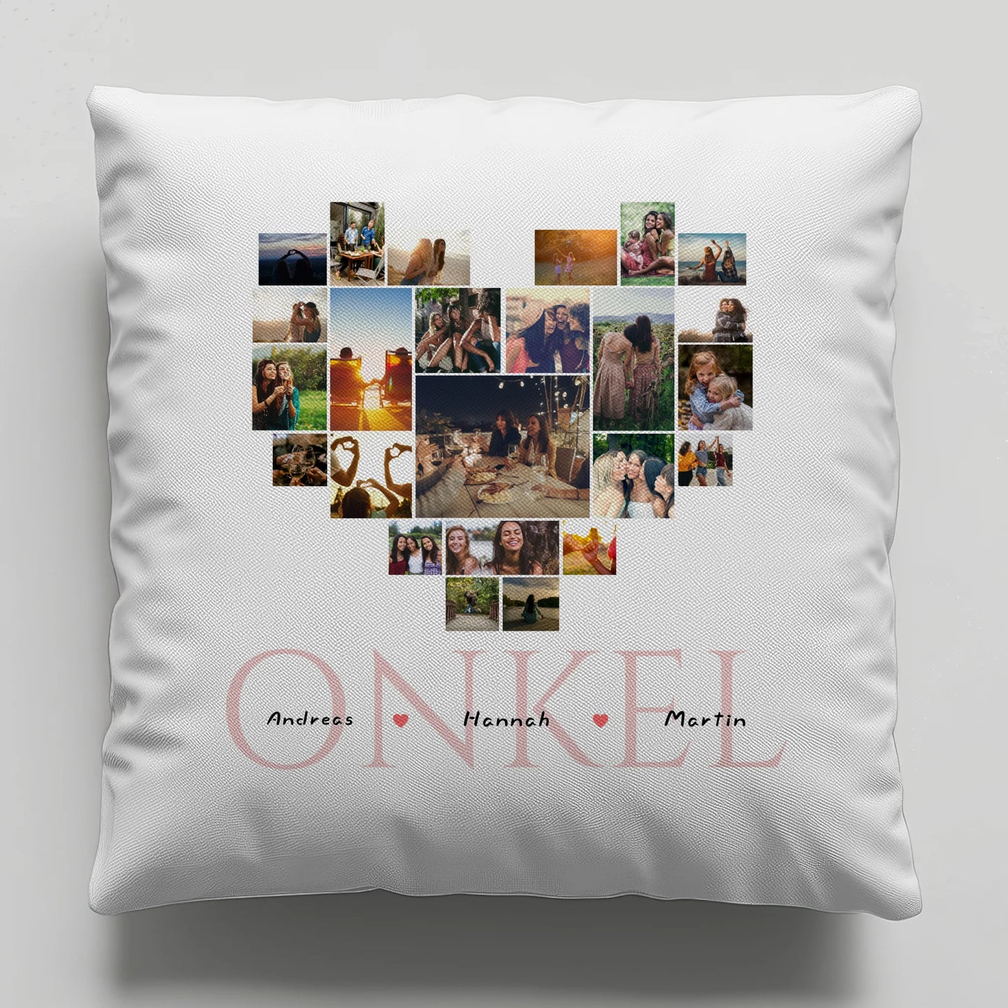 Fotocollage Kissen für besten Onkel Personalisiert