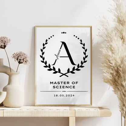 Poster Geschenk Zum Masterabschluss Master Of Science