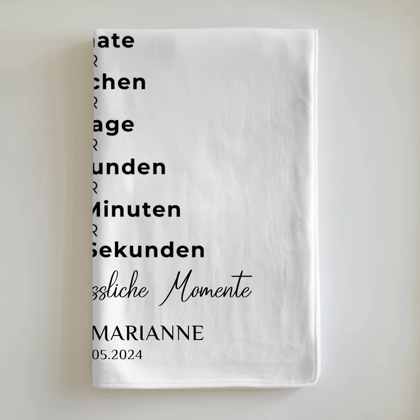 Personalisierte Decke Geschenk zur Seidenhochzeit 4 Hochzeitstag Momente