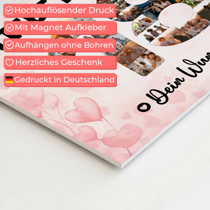 Fotoboard Poster magnetisch mit Wunschtext 18 Geburtstag Nichte