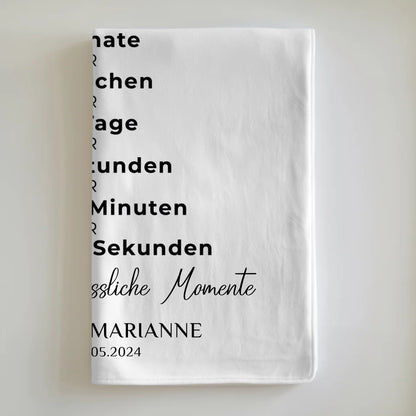 Personalisierte Decke Geschenk zur Leinenhochzeit 35 Hochzeitstag Momente