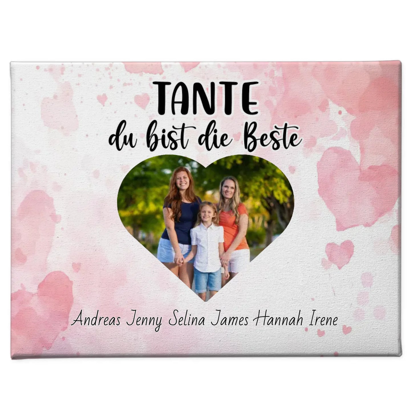 Personalisierte Leinwand Tante du Bist die Beste
