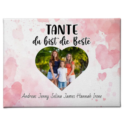 Personalisierte Leinwand Tante du Bist die Beste