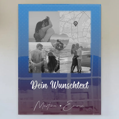 Acrylglas Mit Foto 3 Fotos 1 Herz Foto Karte Wunschtext Te iubesc Liebe auf Rumänisch