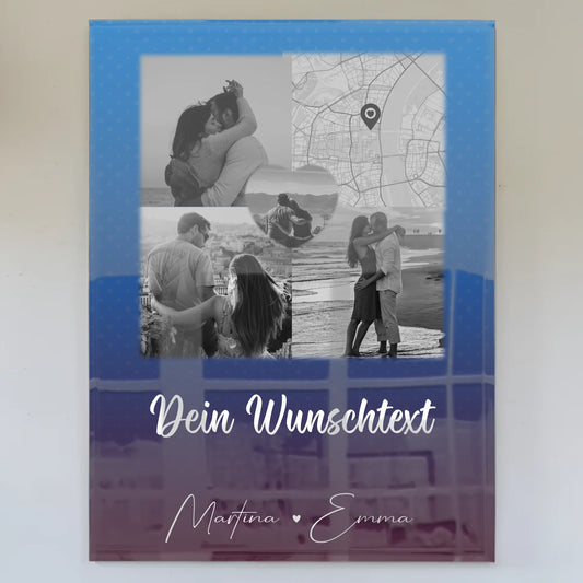 Acrylglas Mit Foto 3 Fotos 1 Herz Foto Karte Wunschtext Te iubesc Liebe auf Rumänisch