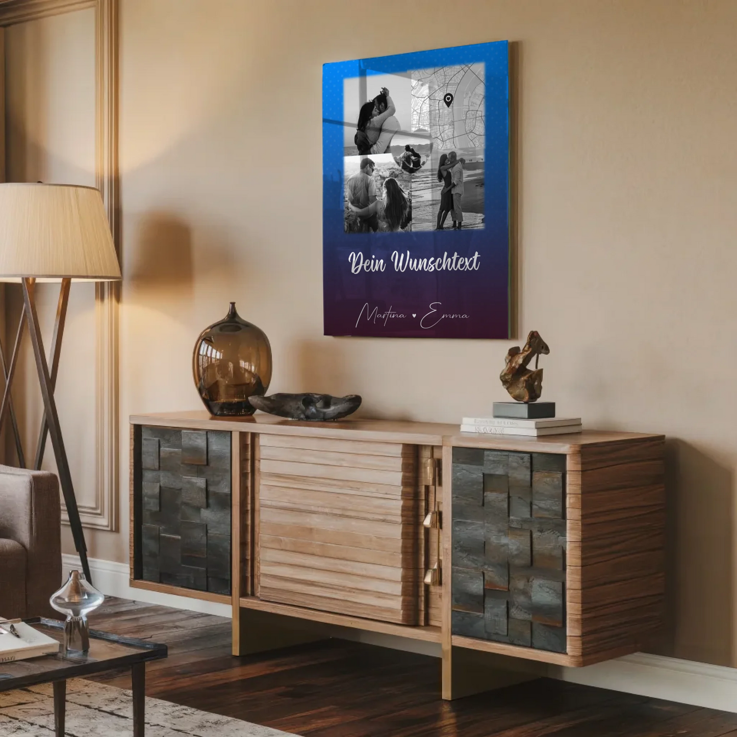 Acrylglas Mit Foto 3 Fotos 1 Herz Foto Karte Wunschtext Te iubesc Liebe auf Rumänisch