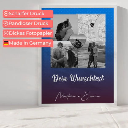 Liebes Poster Te iubesc mit 3 Fotos Herz Foto Karte Wunschtext