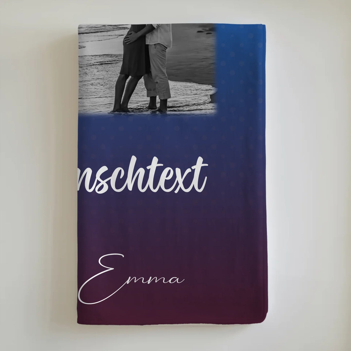 Decke Mit Namen 3 Fotos 1 Herz Foto Karte Wunschtext Te iubesc Liebe auf Rumänisch