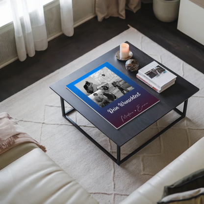 Magnetposter Fotoboard mit 3 Fotos Herz Foto Karte Wunschtext Te iubesc Liebe auf Rumänisch