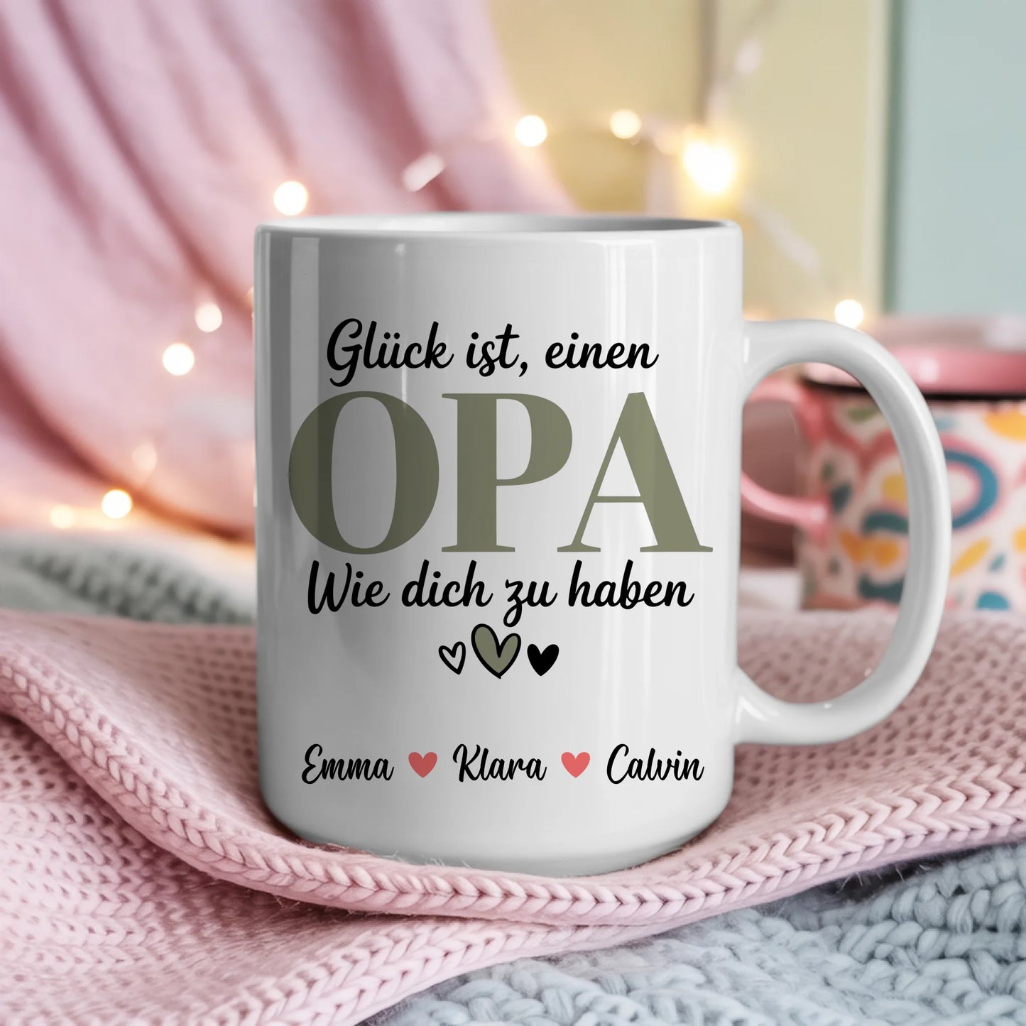 Personalisierte Tasse Opa Opa Geschenk mit Namen Fototasse individuell