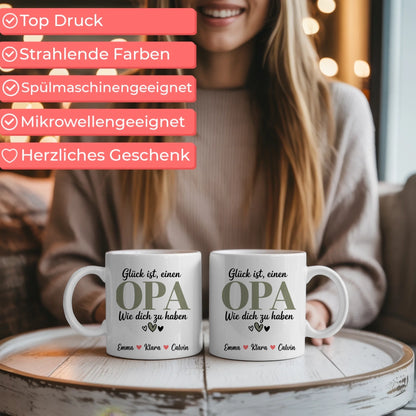 Personalisierte Tasse Opa Opa Geschenk mit Namen Fototasse individuell