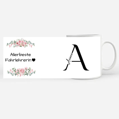 Personalisierte Tasse Mit Spruch Allerbeste Fahrlehrerin Geschenk