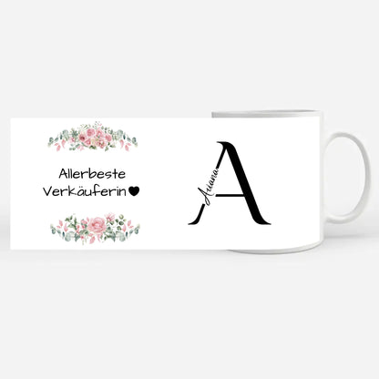 Personalisierte Kaffeetasse für die Allerbeste Verkäuferin Geschenk