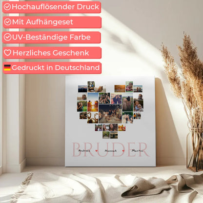 Fotocollage Personalisiert für Bruder mit Namen