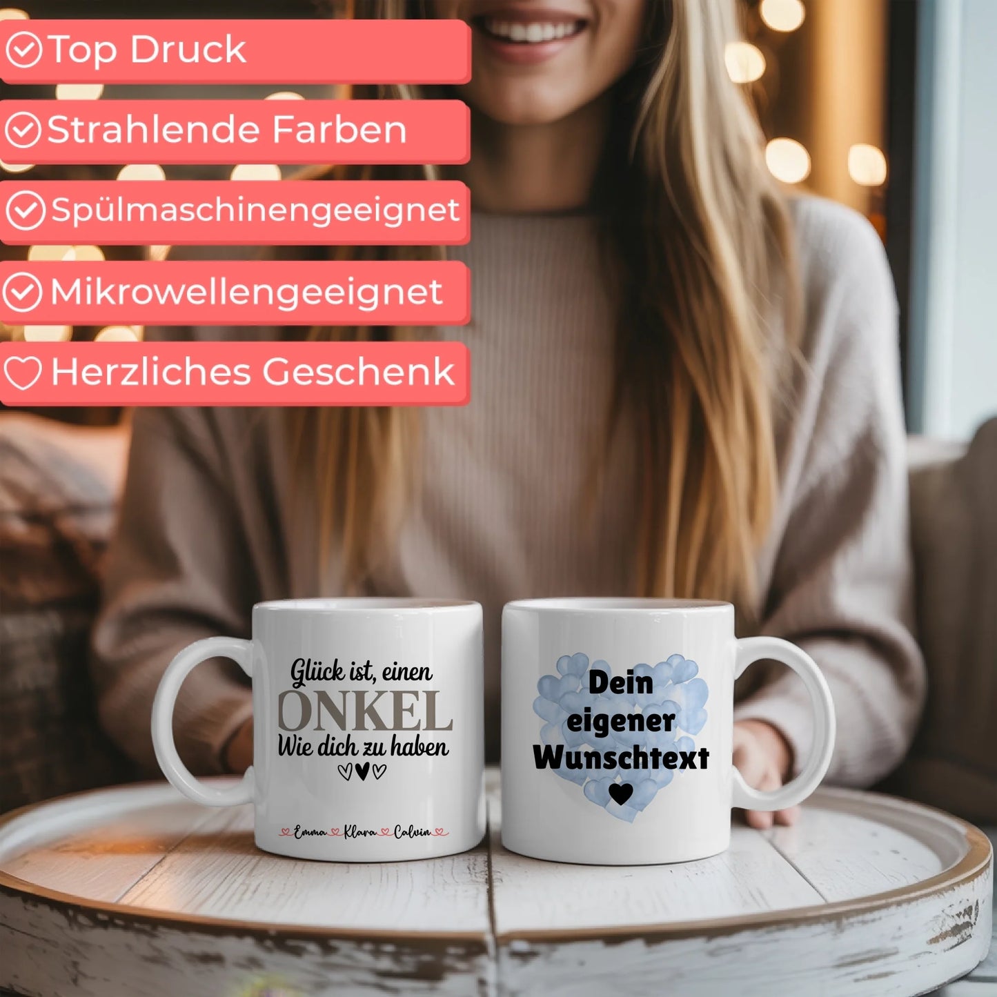 Tasse Mit Namen Und Spruch Onkel personalisiert mit Wunschtext Geschenkidee