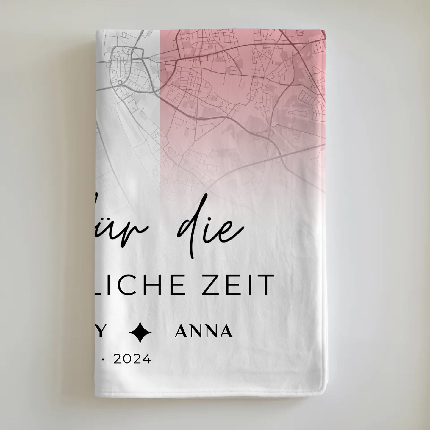 Personalisierte Decke Freundinnen Stadtkarte Foto Frankreich Danke