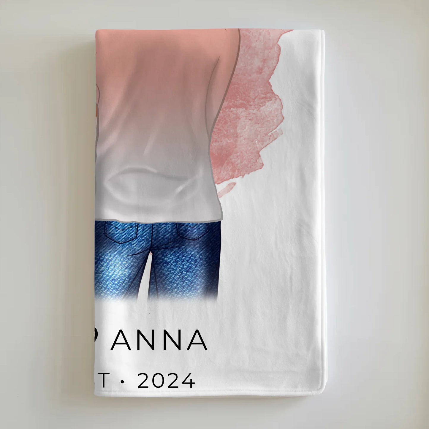 Personalisierte Decke Paare Figuren Together mit Namen Verliebte