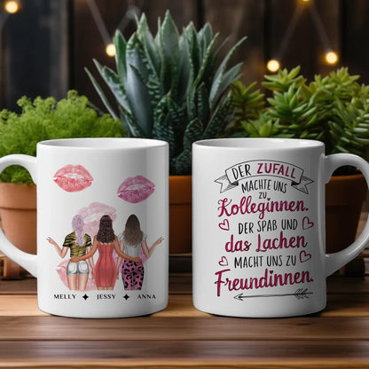 Personalisierte Tasse für  Kollegin Zufall machte uns zu Kolleginnen Abschied