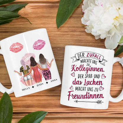 Personalisierte Tasse für  Kollegin Zufall machte uns zu Kolleginnen Abschied