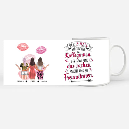 Personalisierte Tasse für  Kollegin Zufall machte uns zu Kolleginnen Abschied